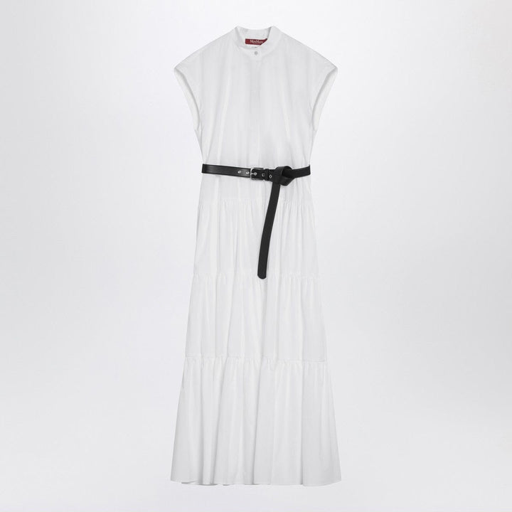 Dresses 44 Max Mara Studio White cotton shirt dress with ruffles Brand