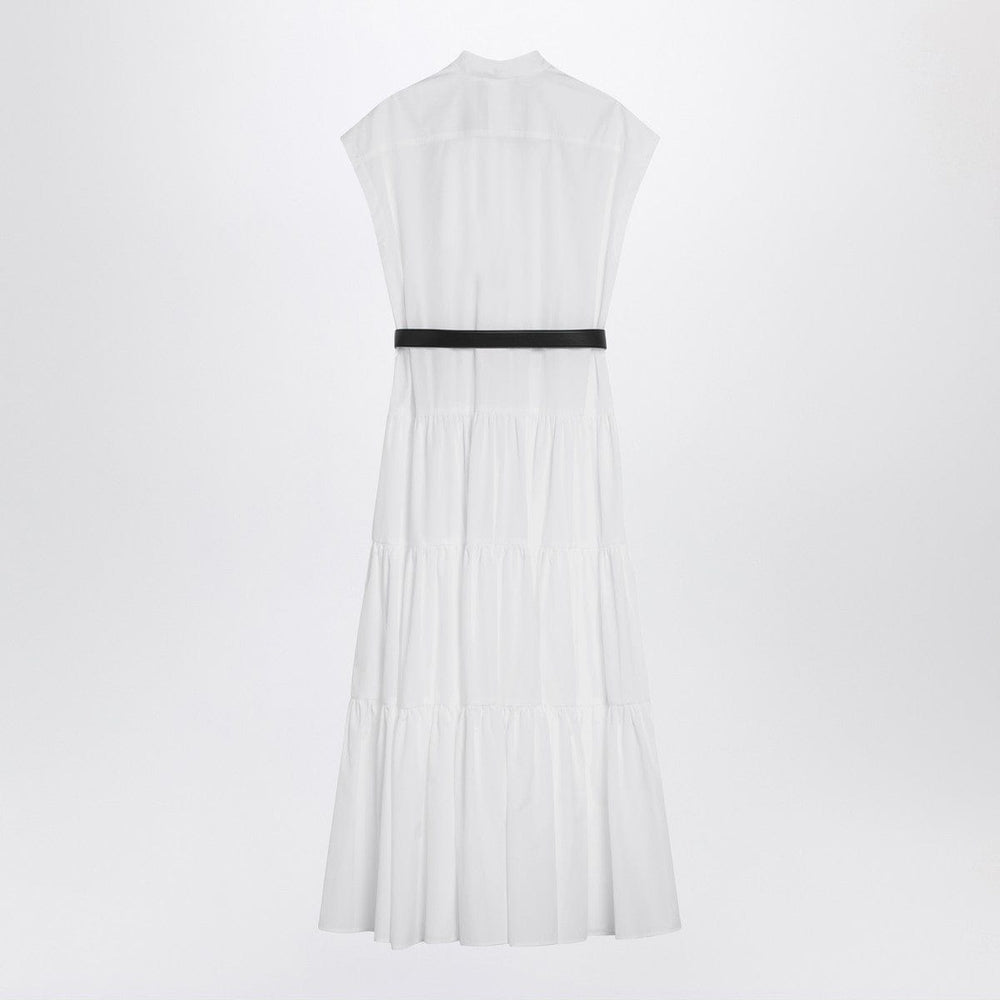 Dresses 44 Max Mara Studio White cotton shirt dress with ruffles Brand