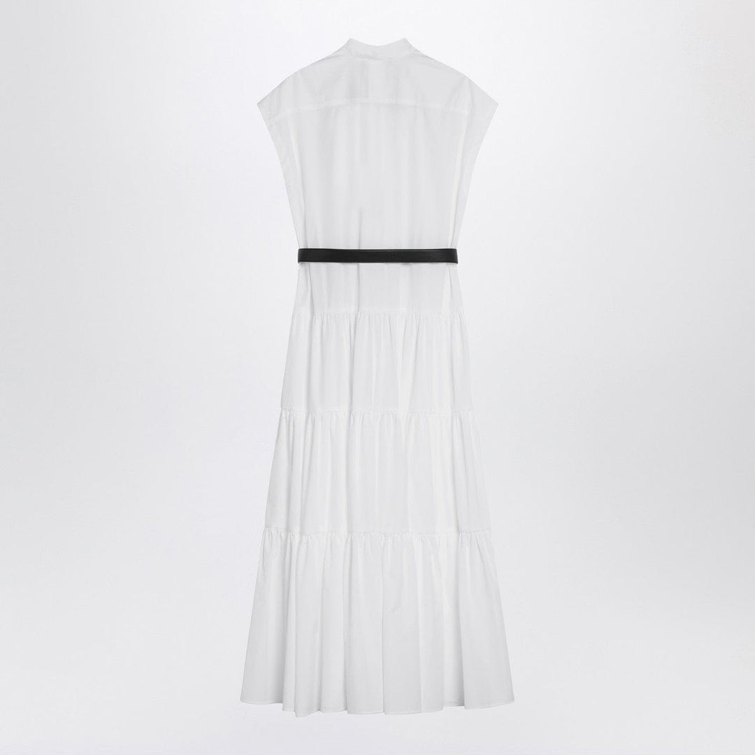 Dresses 44 Max Mara Studio White cotton shirt dress with ruffles Brand