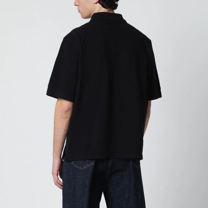 STUDIO NICHOLSON - Balaton polo black in cotton piqué