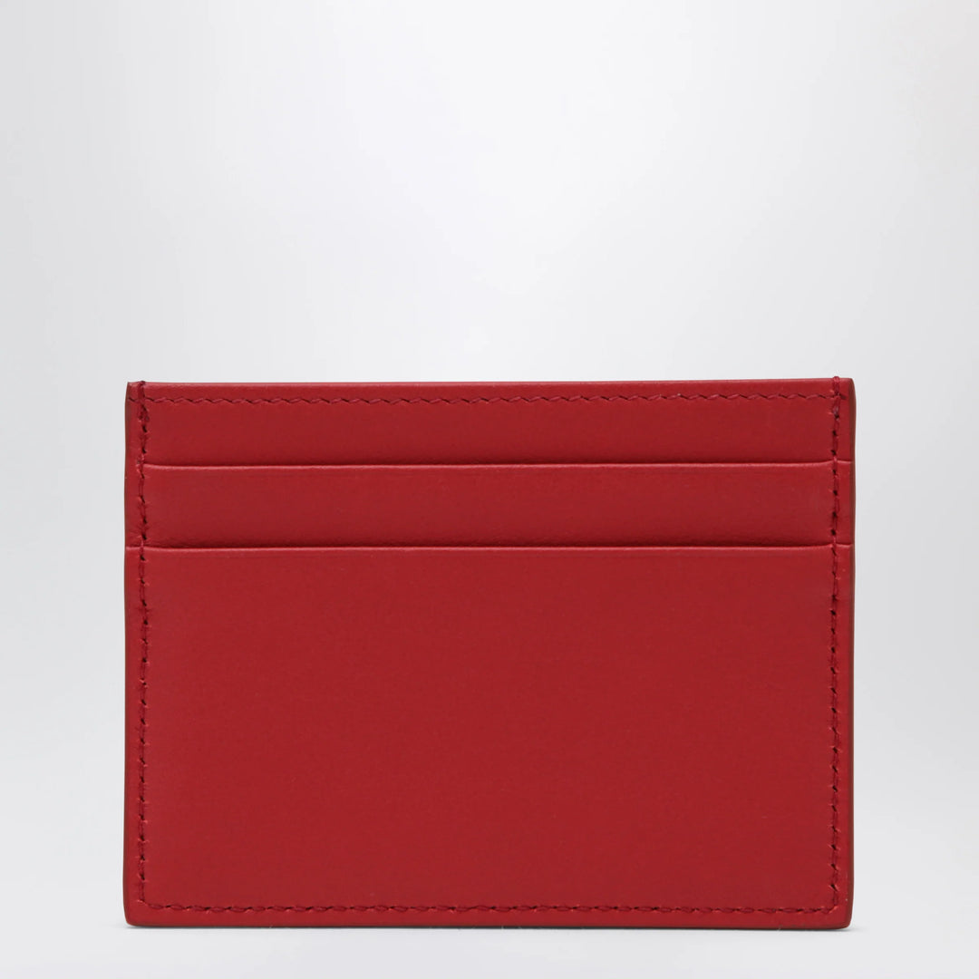 Dolce&amp;Gabbana - Red leather card holder with DG logo
