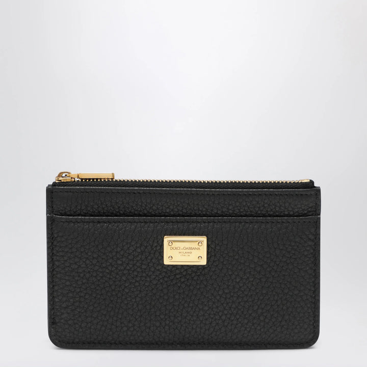 Dolce&amp;Gabbana - Black Dauphine Calf Leather Card Holder