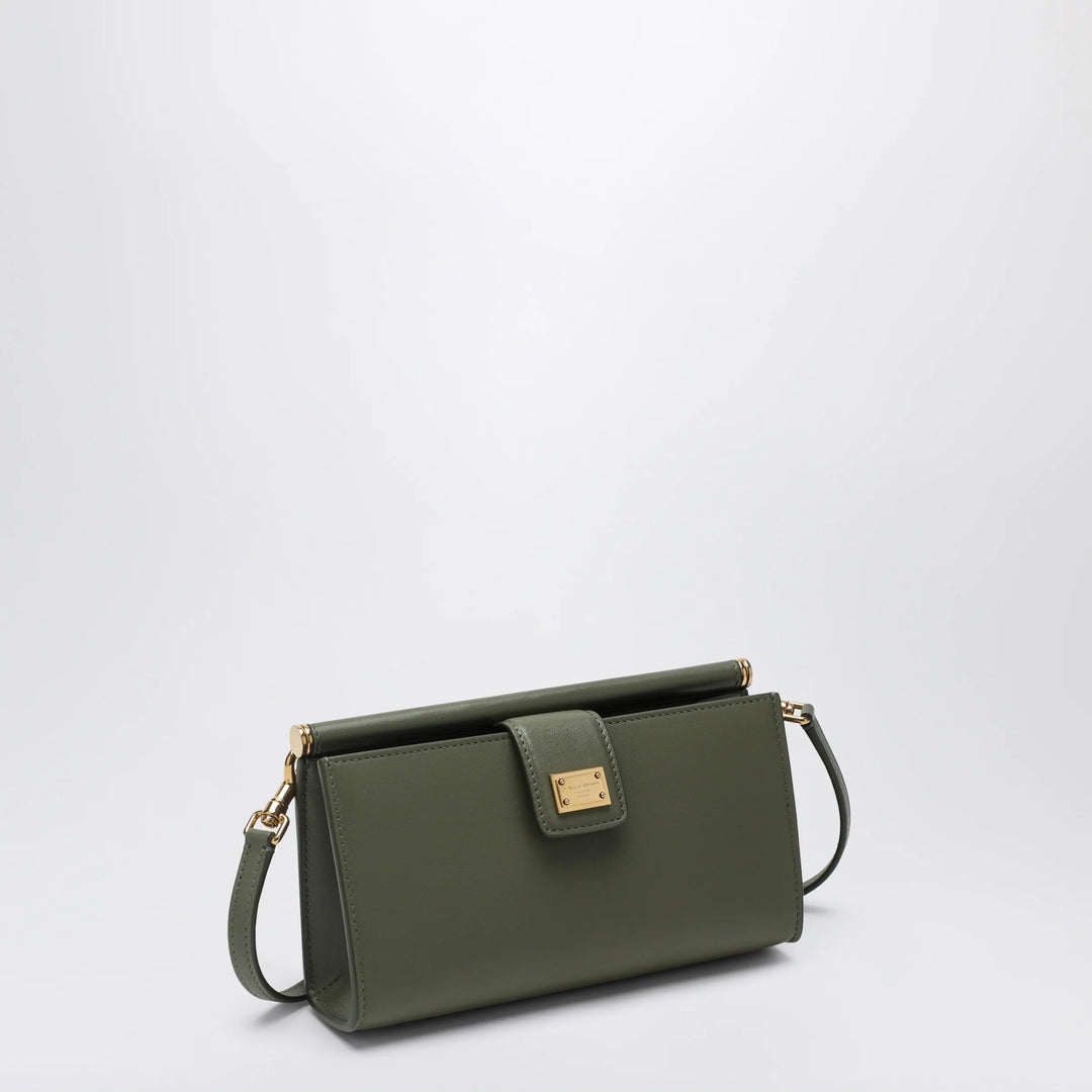 Dolce&amp;Gabbana - Plongé calfskin phone bag in military green