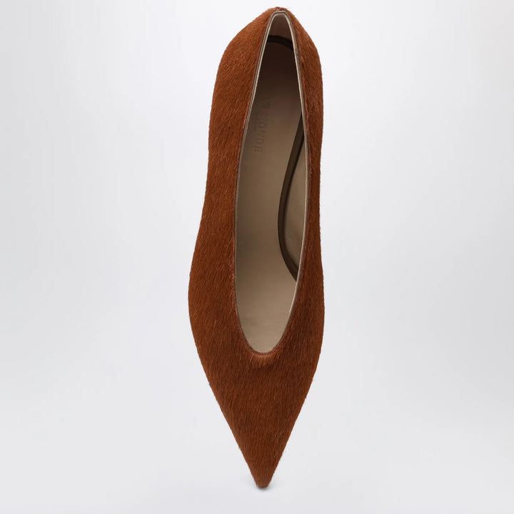 Le Monde Béryl - Babouche Kitten cowhide-effect décolleté