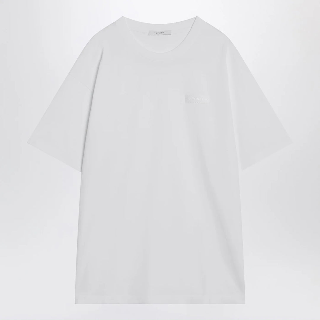 Givenchy - White cotton T-shirt with logo patch