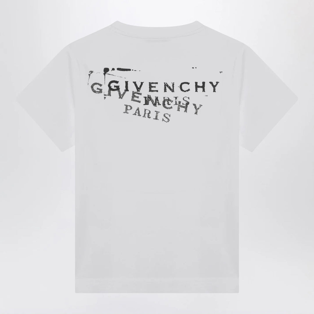 Givenchy - White cotton T-shirt with logo print