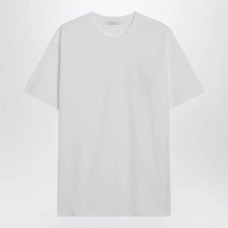 Shirts & Tops Givenchy - White cotton and silk T-shirt with jacquard logo - XL Brand