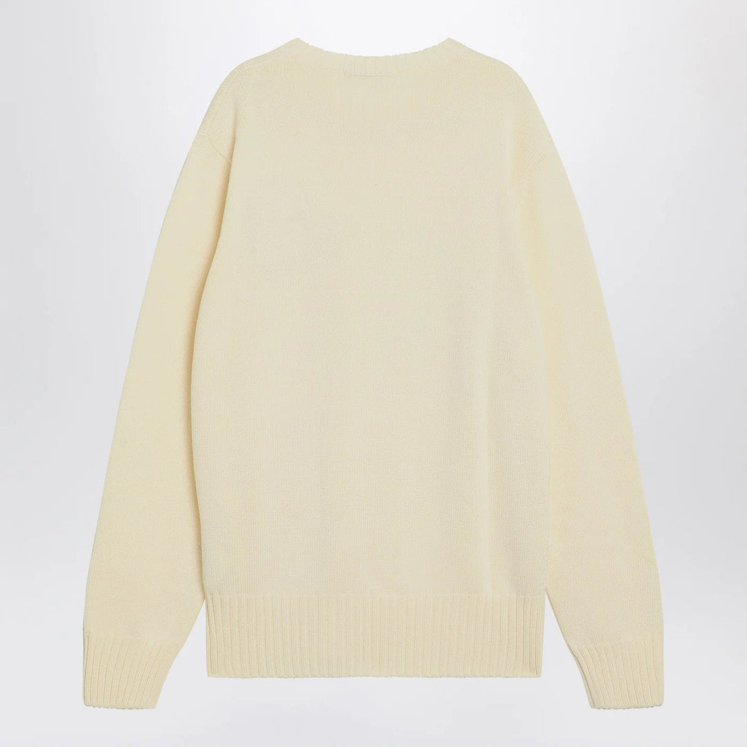 Givenchy - Sweater écru in cotton with logo
