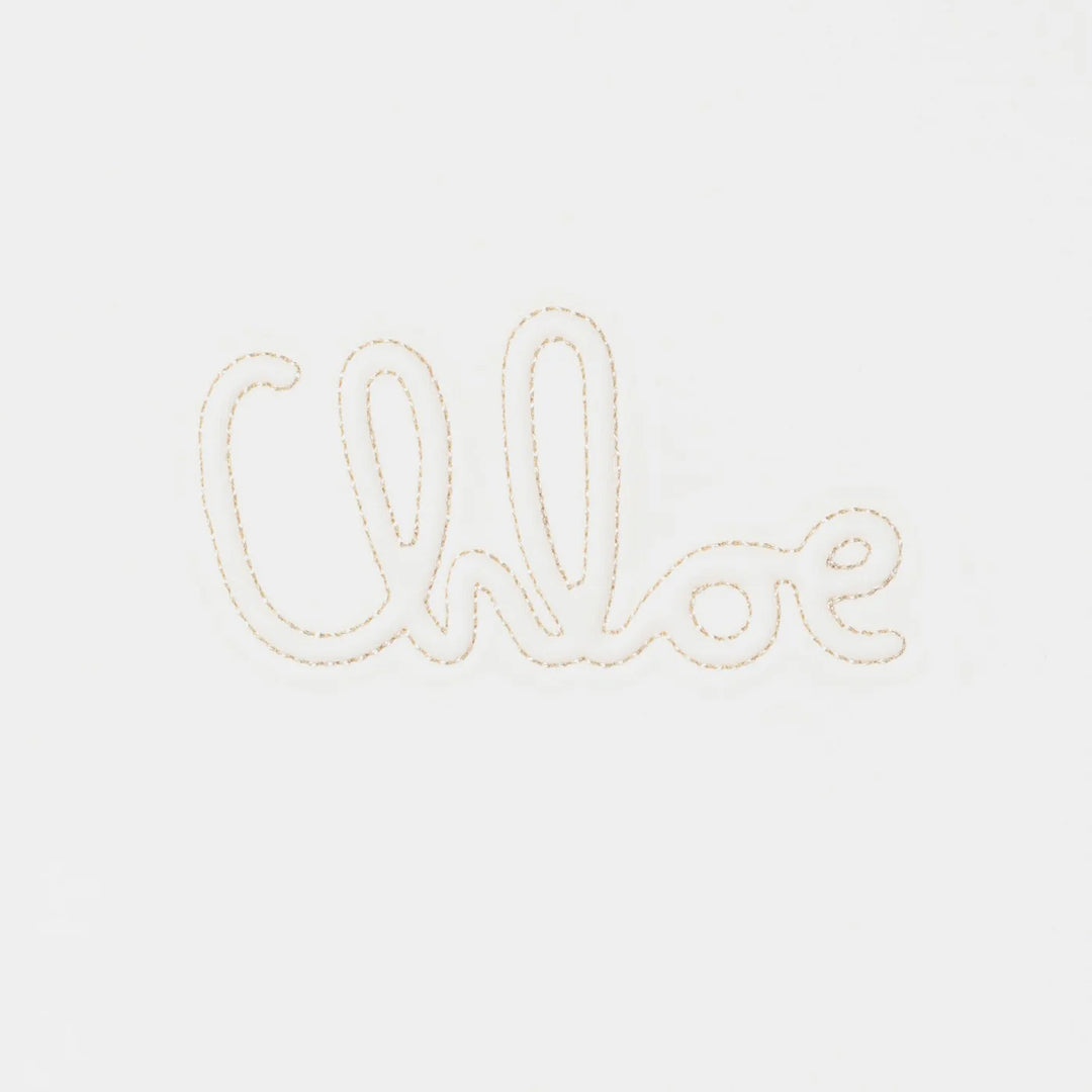 Chloé - White T-shirt with embroidered logo