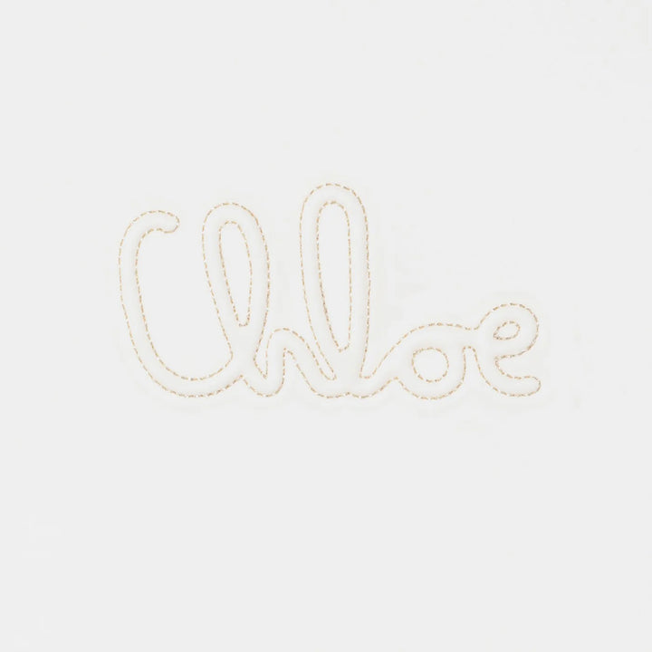 Chloé - White T-shirt with embroidered logo