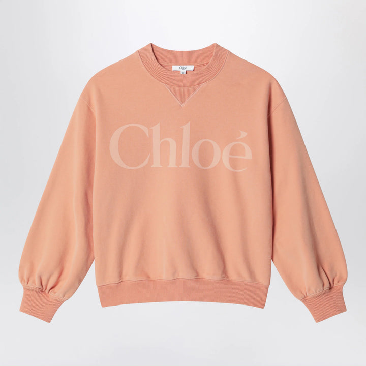 Chloé - Apricot sweatshirt with logo print