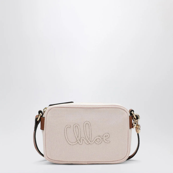 Chloé - Petal pink crossbody bag with logo embroidery