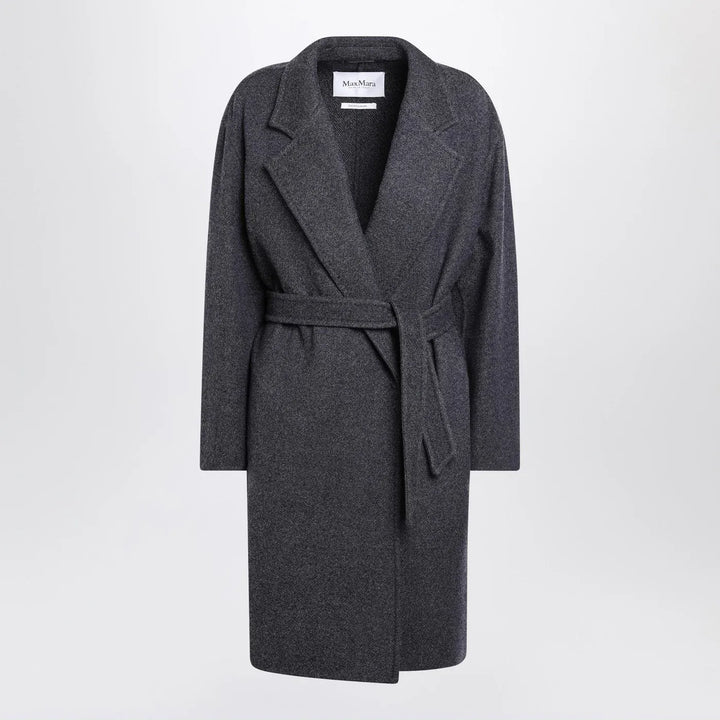 Max Mara - Blue wool coat with denim effect