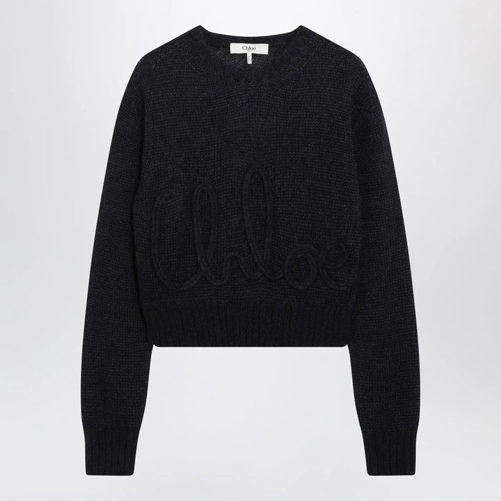 Chloé - Navy blue alpaca-blend sweater
