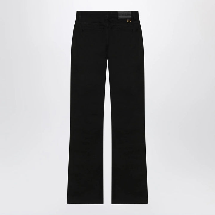 Chloé - Black slim jeans with charm zip