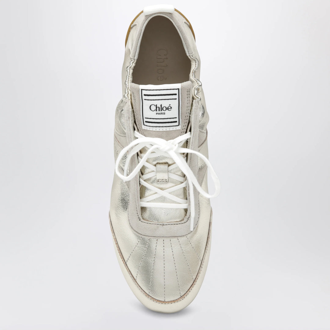 Chloé - Chloé Kick Sneakers in Palladium Metallic Finish
