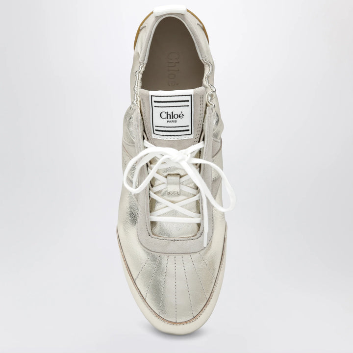 Chloé - Chloé Kick Sneakers in Palladium Metallic Finish