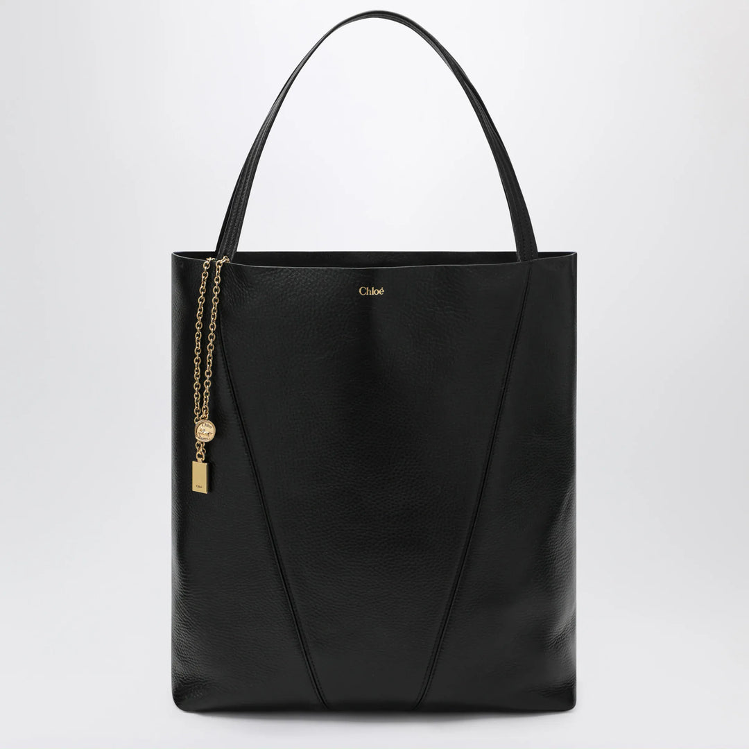 Chloé - Large black Chloé Spin tote bag Brand Apparel &amp; Accessories