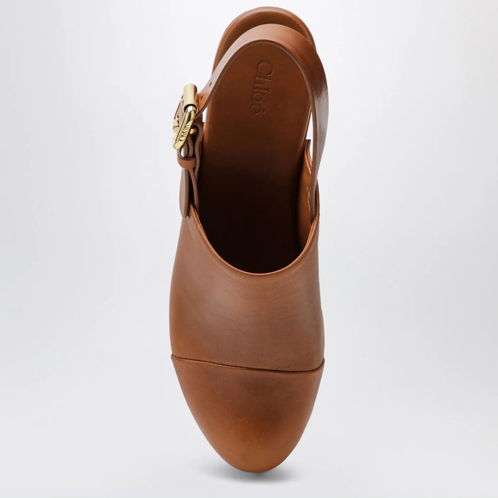 Chloé - Brown Jeannette clogs with studs