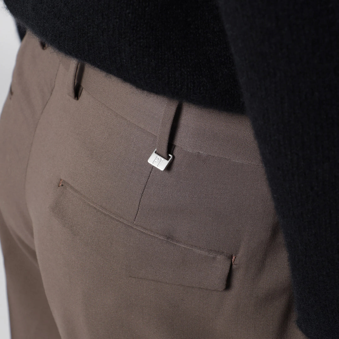 PT Torino - Taupe Wool-Blend Trousers