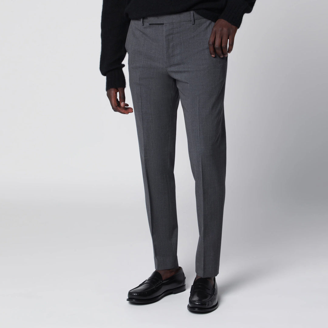 PT Torino - Dieci trousers in anthracite grey wool blend