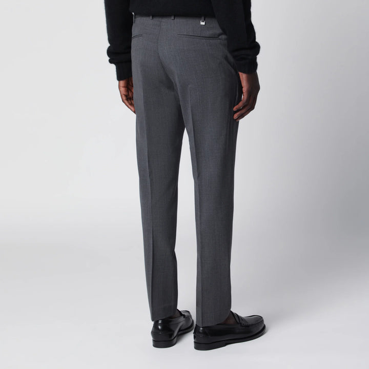PT Torino - Dieci trousers in anthracite grey wool blend