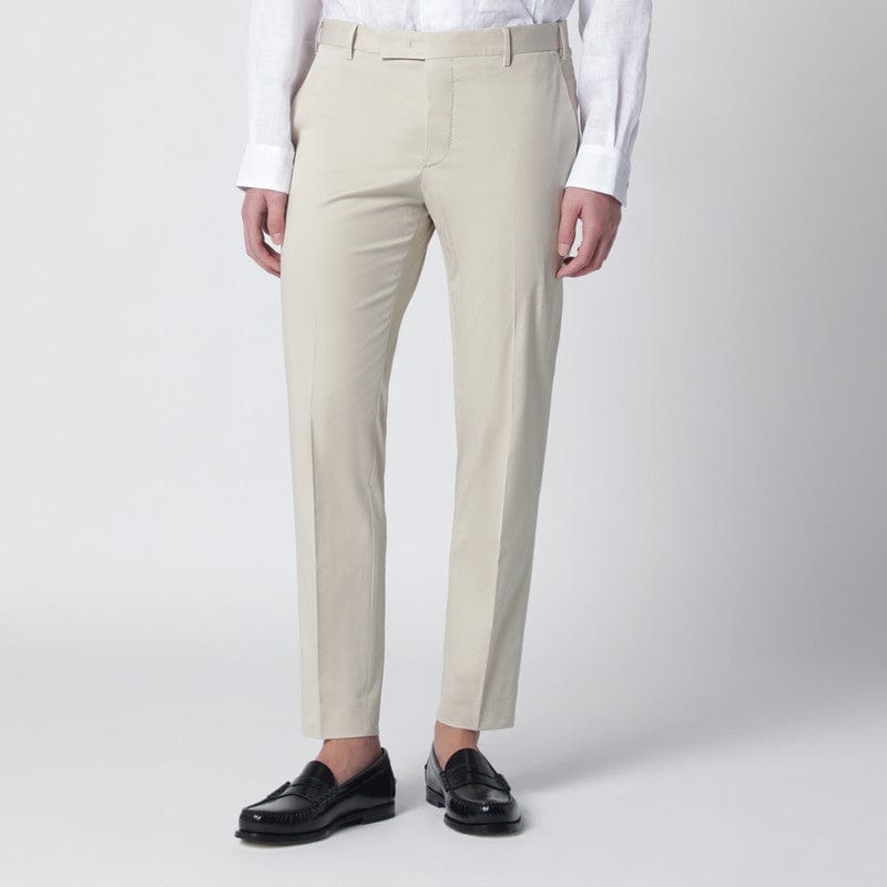 Pants PT Torino - Beige slim-fit cotton-blend trousers - 54 IT Brand
