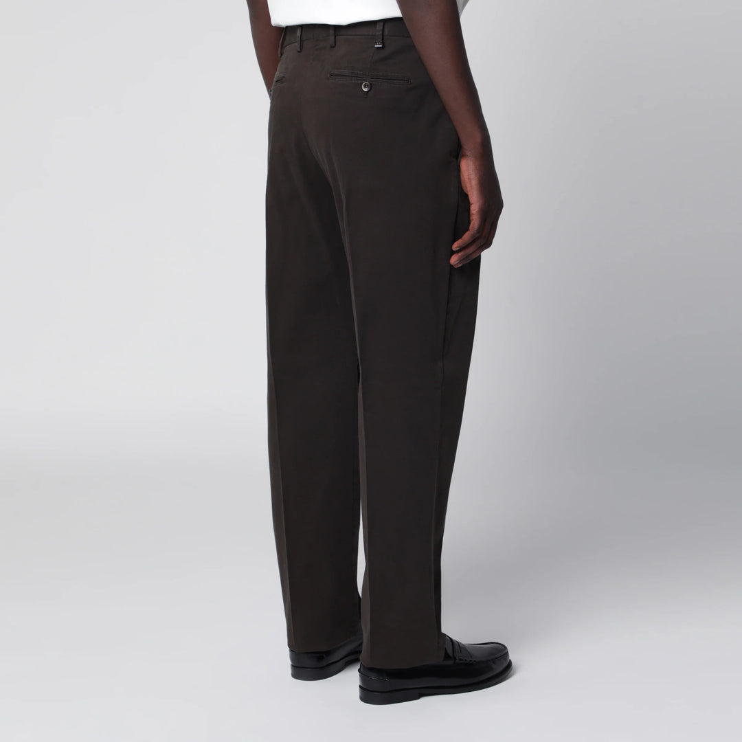 PT Torino - Dark Brown Cotton Trousers