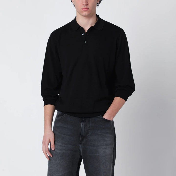 Drumohr - Black cotton polo