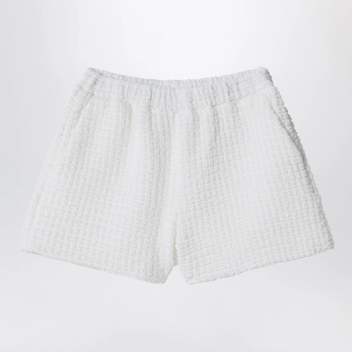 Douuod - White shorts in textured fabric