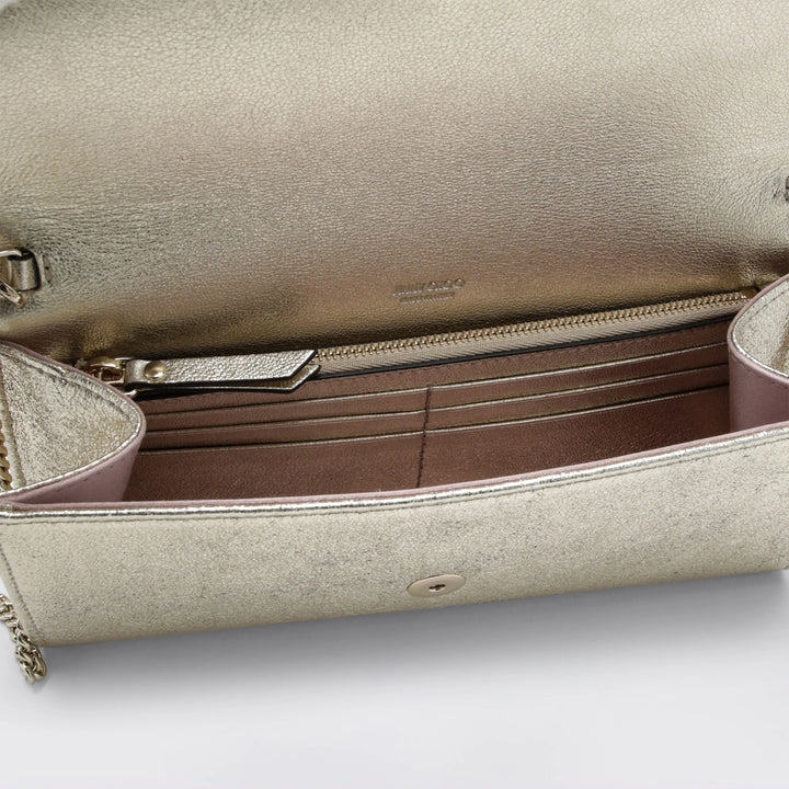 Jimmy Choo - Emmie Brilliance fabric clutch in platinum ice