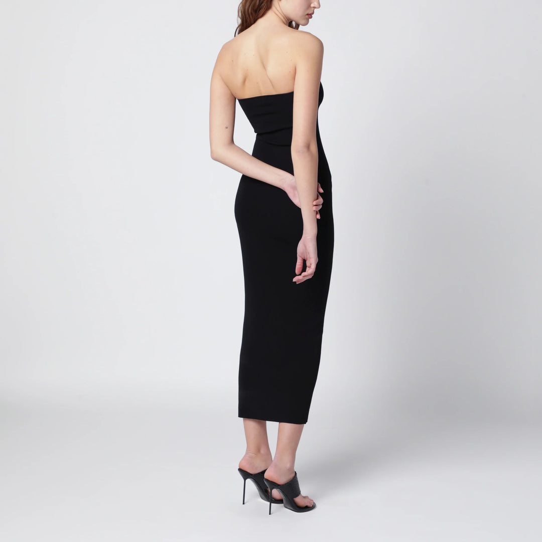 Entire Studios - Black strapless midi dress