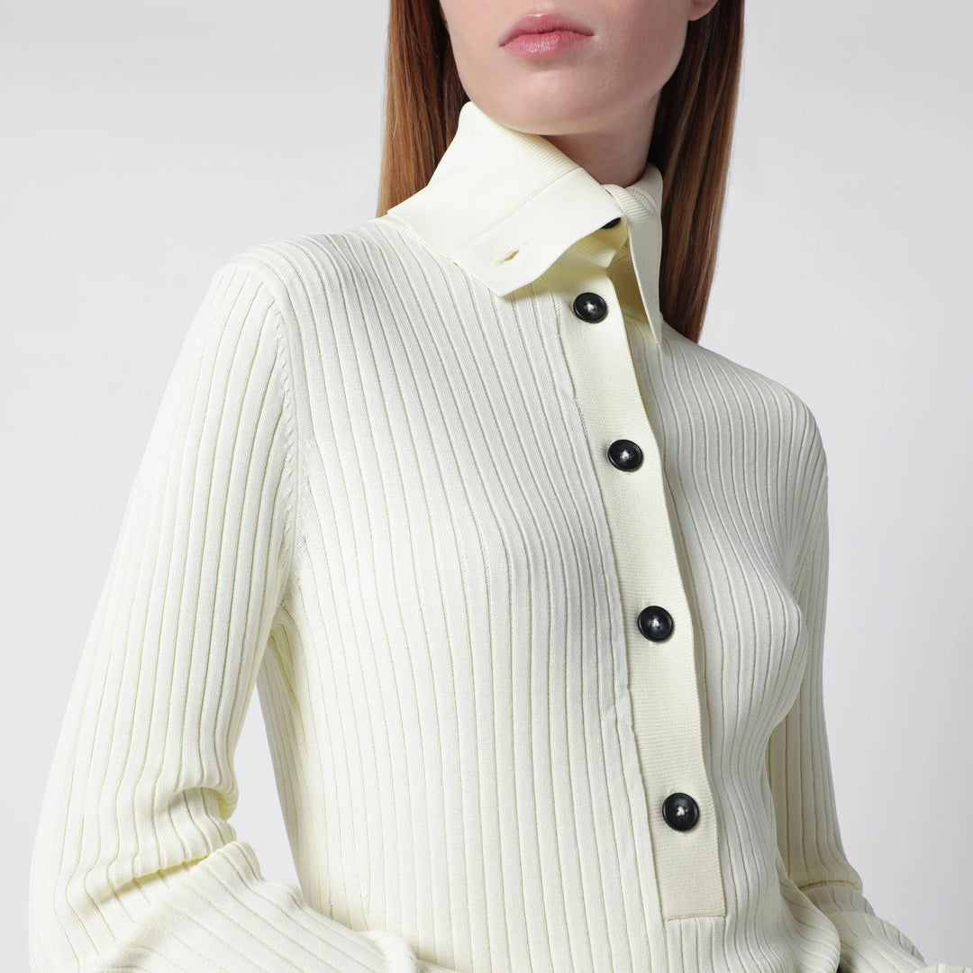 Entire Studios - White high-neck Henley top