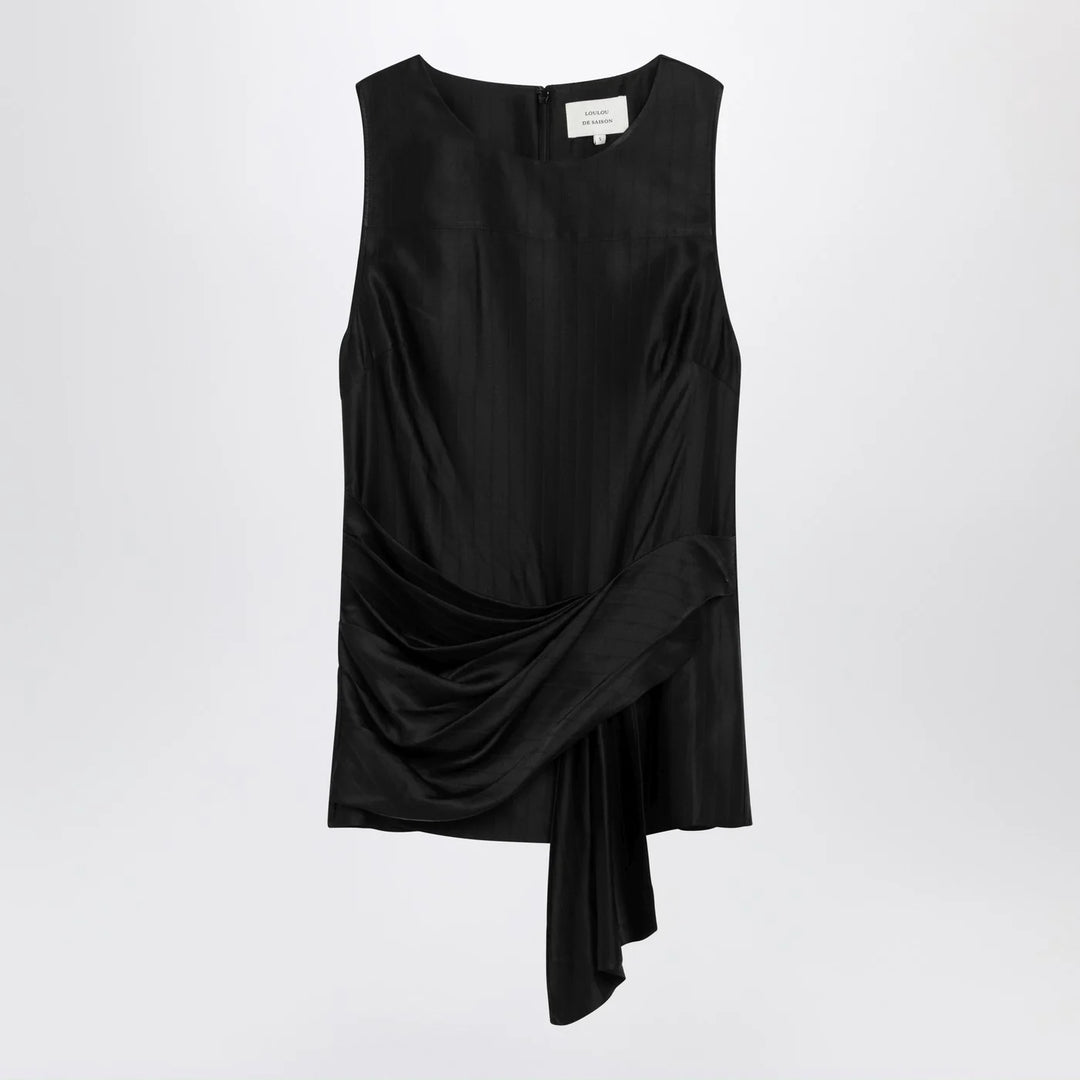 LouLou De Saison - Black draped Fonda top