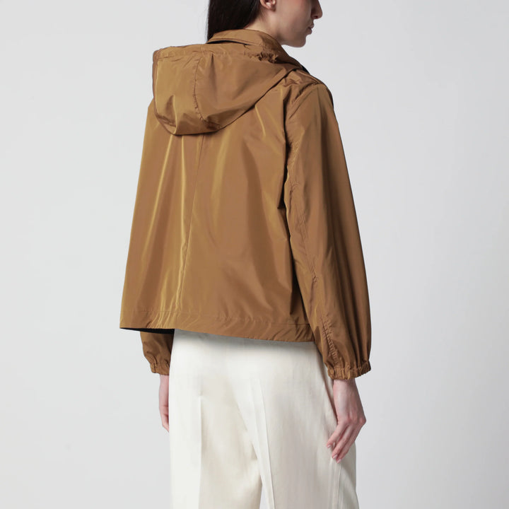 HERNO - Reversible Jacket Blue/Caramel in Cotton Gabardine