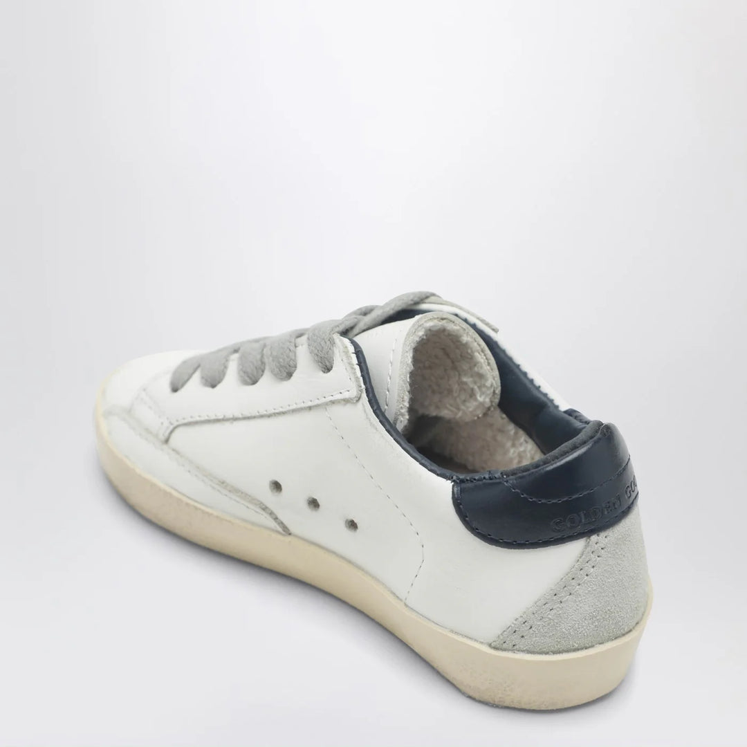 Golden Goose - Super-star Sneakers in vintage white/navy blue