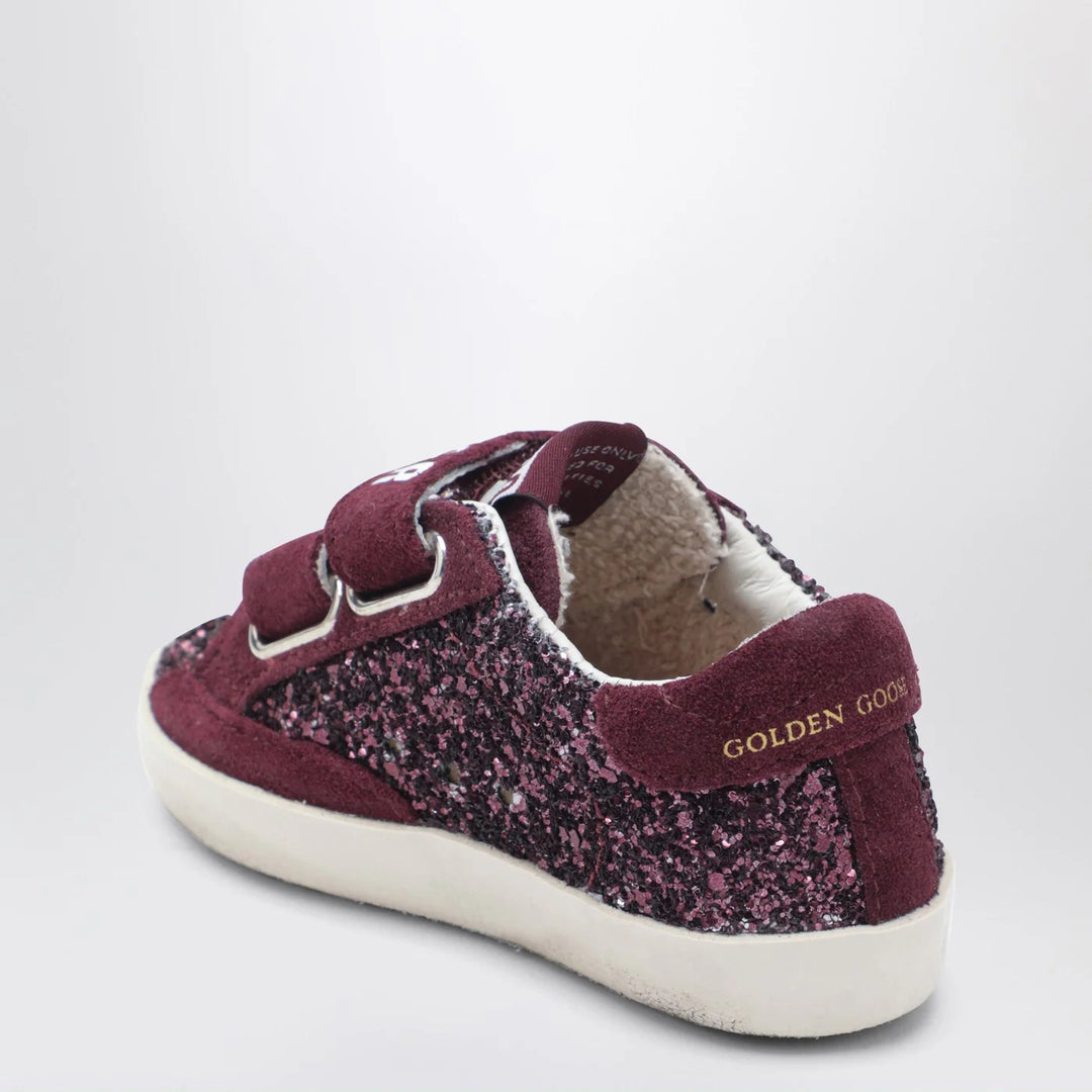 Golden Goose - Old School Sneakers in burgundy glitter