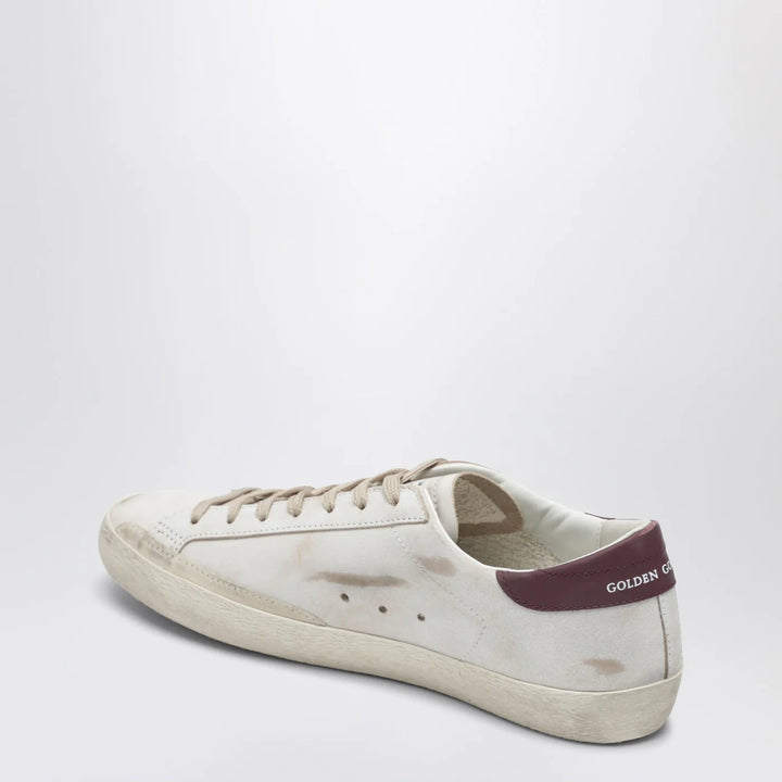 Golden Goose - Super-star Sneakers white/burgundy vintage effect