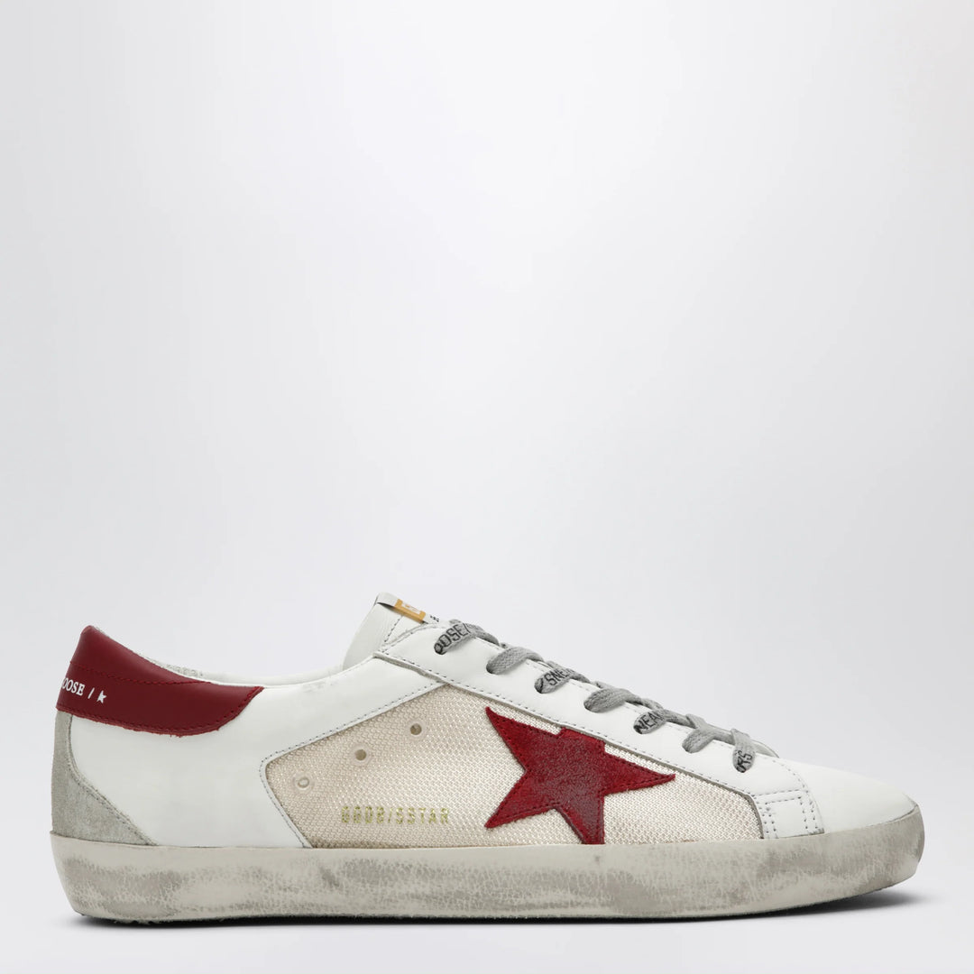 Golden Goose - Golden Goose Super-Star sneakers in beige/white/red