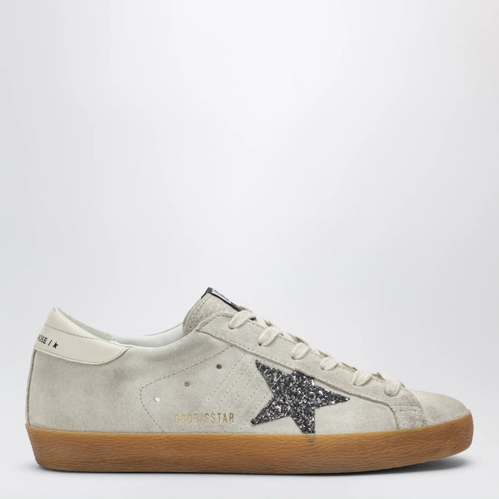 Golden Goose - Golden Goose Super-Star sneakers in pearl with glitter star