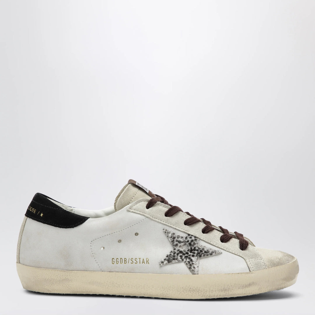 Golden Goose - Golden Goose Super-Star sneakers in white with animal-print star