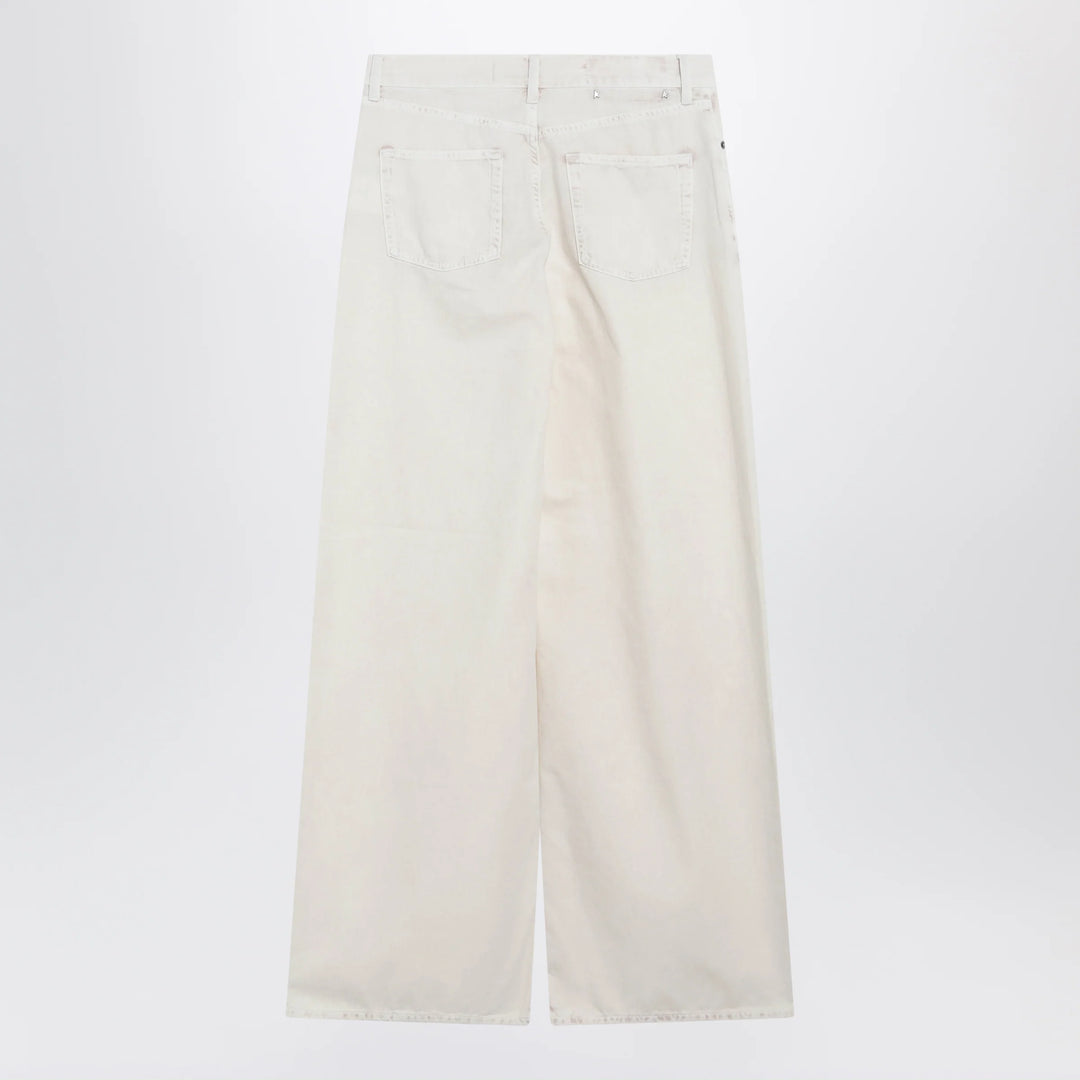 Golden Goose - White wide-leg denim trousers