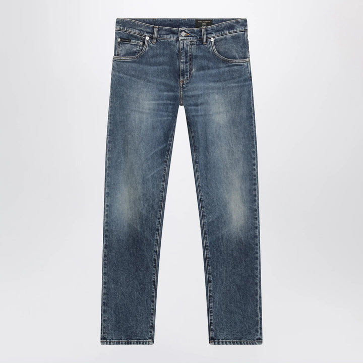 Dolce&amp;Gabbana - Slim-Fit Blue Washed Denim Jeans