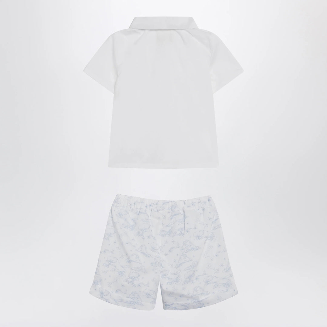 Givenchy - White/light blue cotton two-piece set