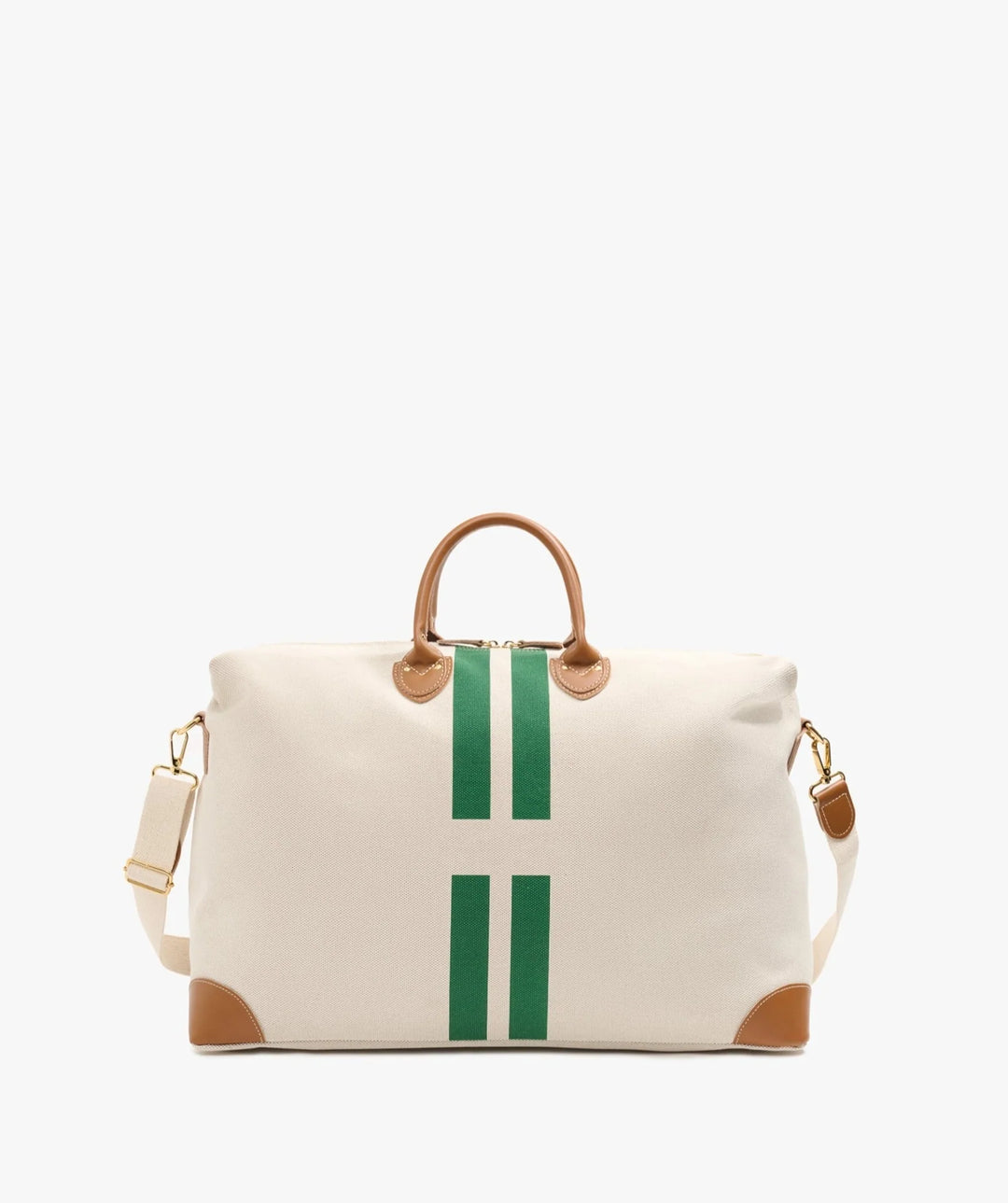 My Style Bags Harvard Large Duffel Bag Green Stripes