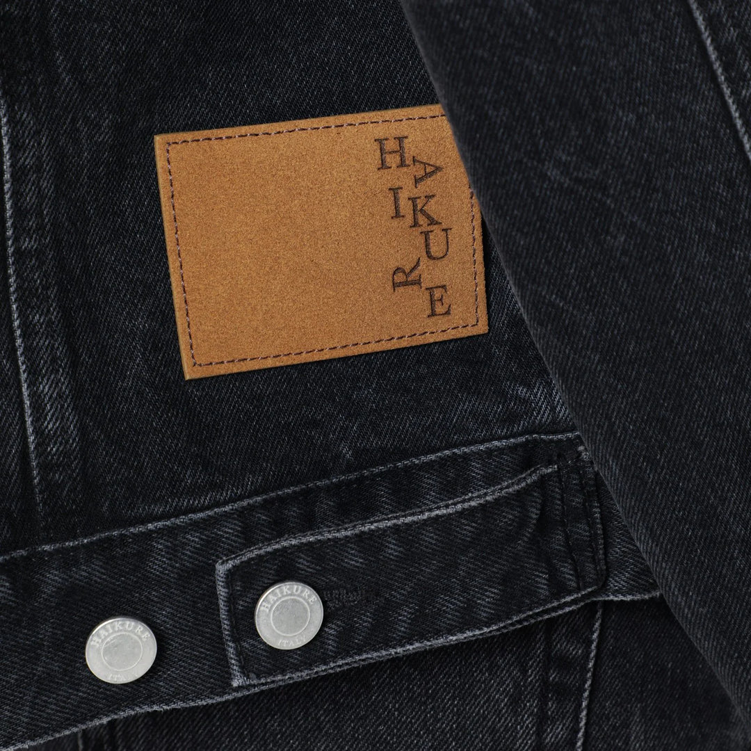 HAIKURE - Black washed-effect Renee denim jacket