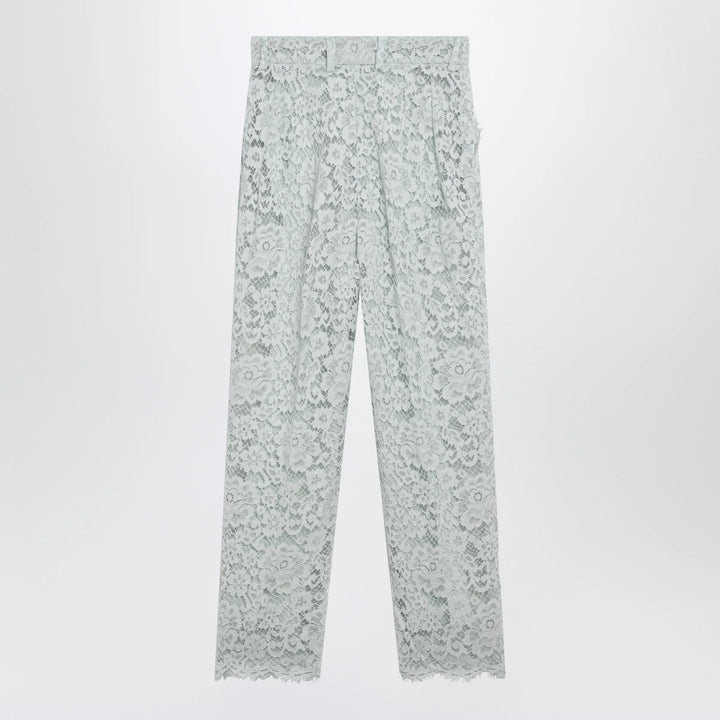 Dolce&amp;Gabbana - Ice blue lace trousers