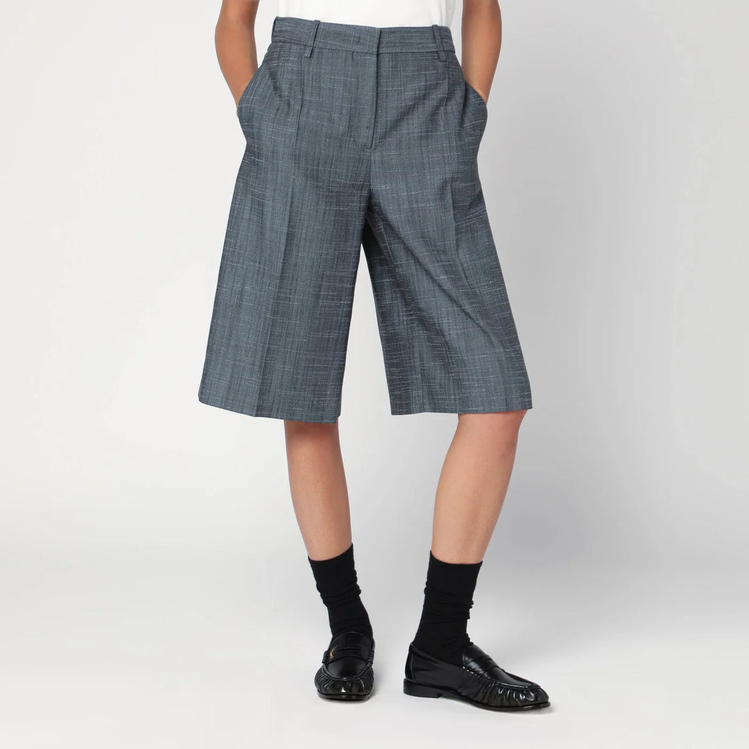 Jil Sander - Bermuda in lana dark sky