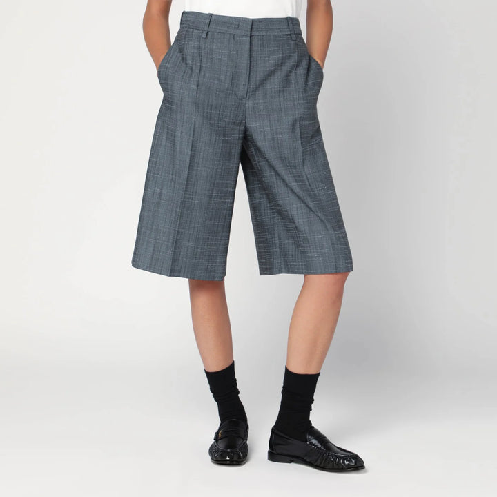 Jil Sander - Bermuda in lana dark sky