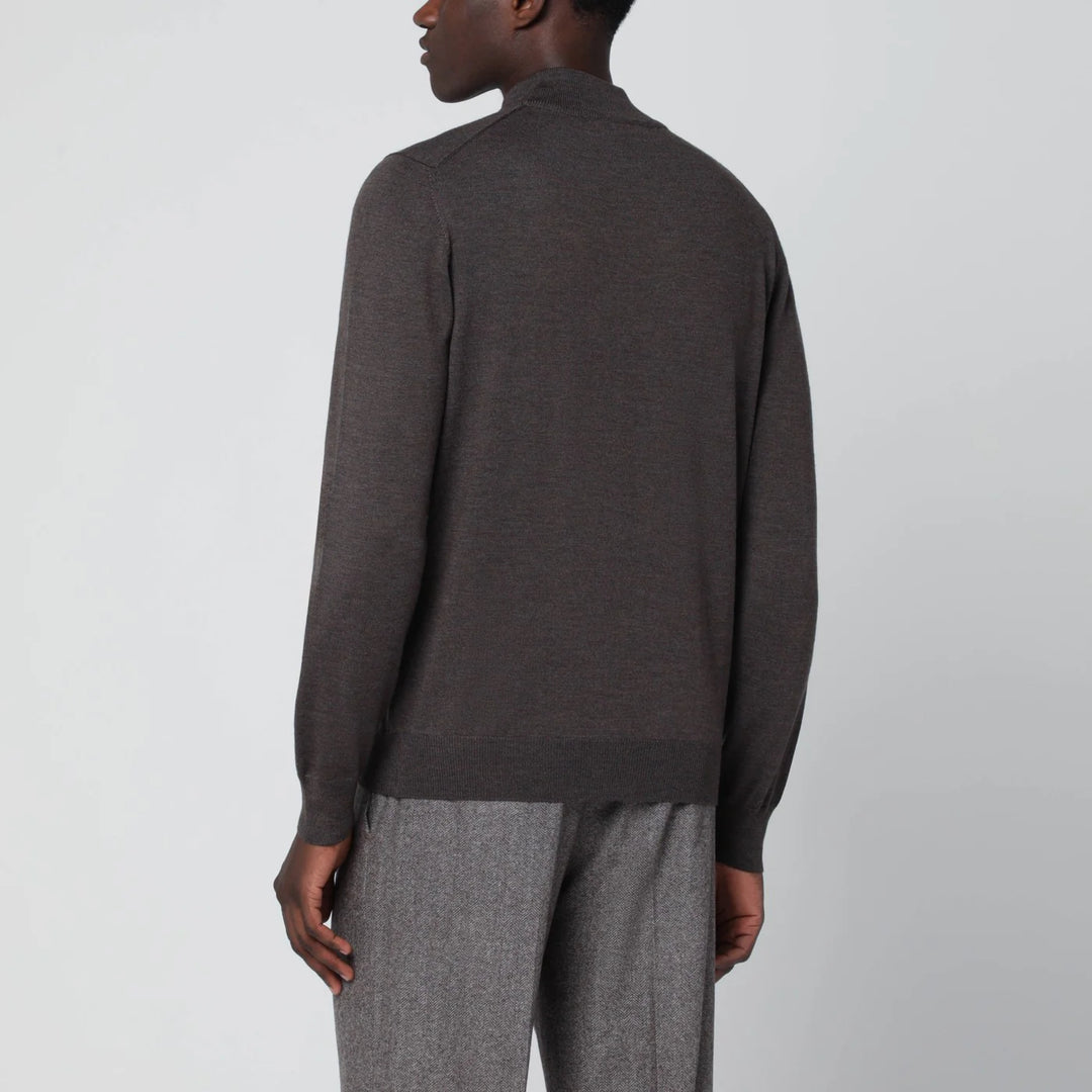 Tagliatore - Taupe wool turtleneck sweater
